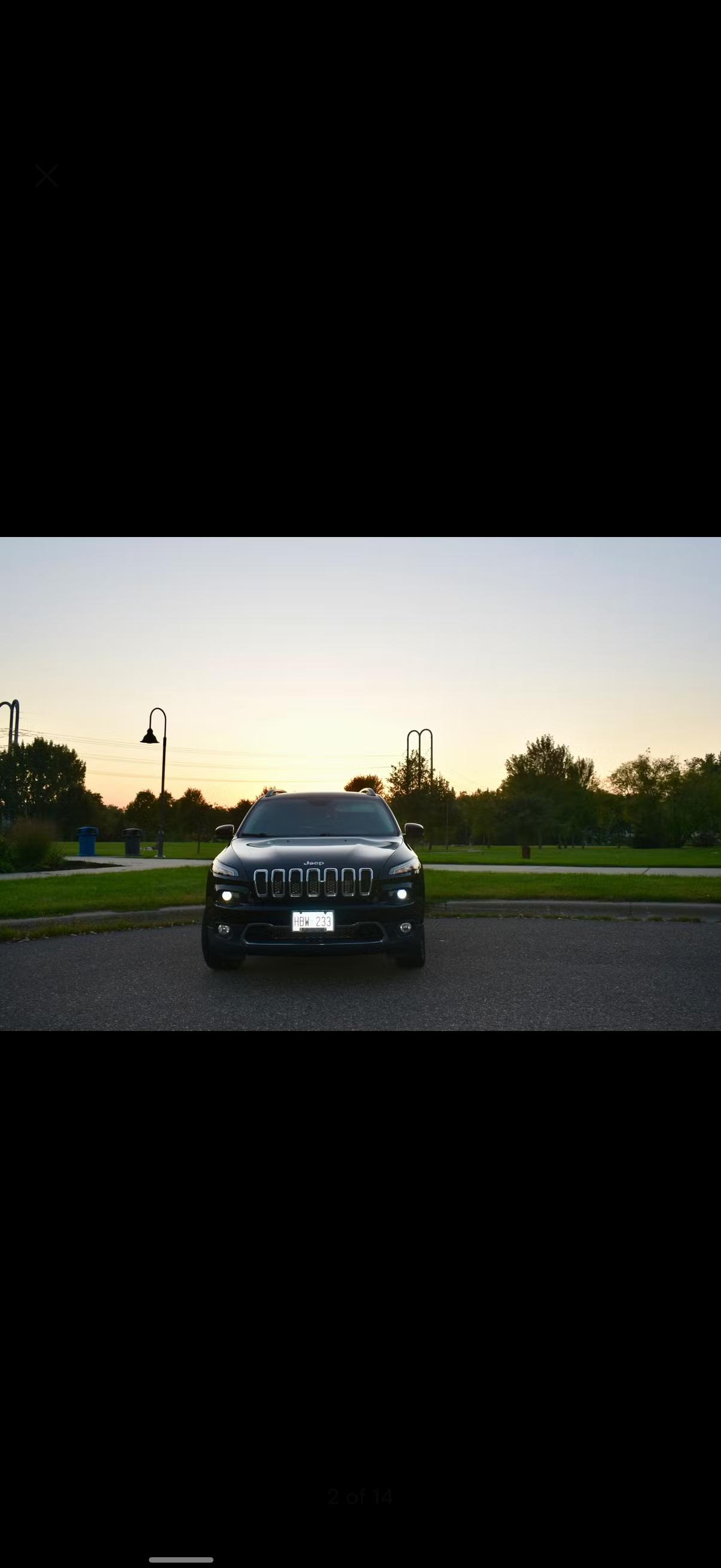2018 Jeep Cherokee rental - front interior view